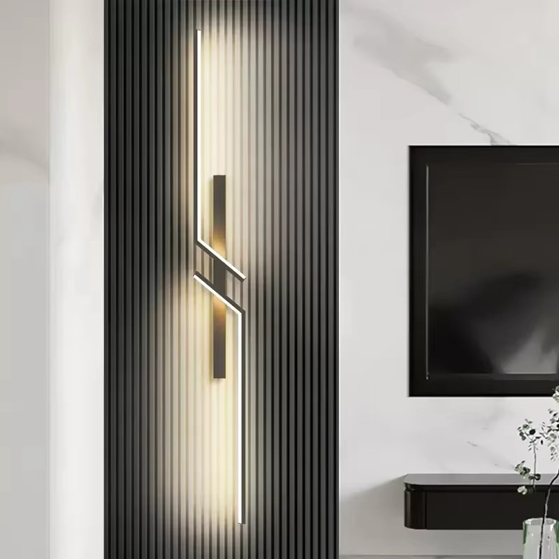 DAMIASMIL LED Wandlampe in Weiß mit warmweißem Licht, minimalistisches Design aus Metall für Wohnzimmer, Schlafzimmer oder als TV-Hintergrundbeleuchtung - Bild 2