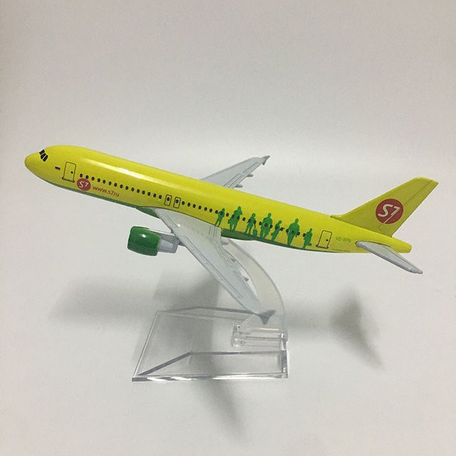 JASON TUTU Russland Siberia S7 Airlines Airbus A320 Flugzeugmodell, 1:400, Metall - Bild 1
