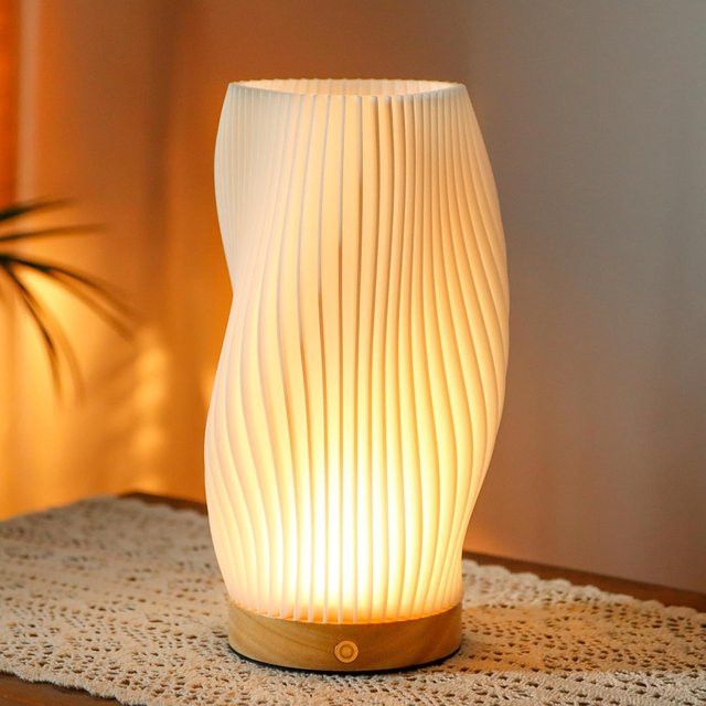LCMKR Tischlampe im Vintage-Boho-Mid-Century-Stil für warmweißes Licht - Bild 1