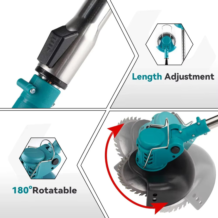 Yofidra Elektrischer Rasenmäher und kabelloser Rasentrimmer mit 2 Akkus für Makita 18 V kompatibel - Bild 4