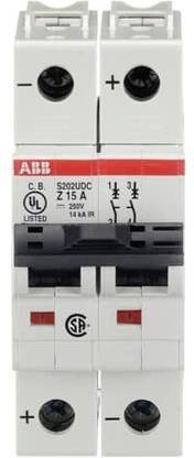 ABB S202UDC-Z15 Leitungsschutzschalter 15A 125V MCB in Weiß - Bild 1