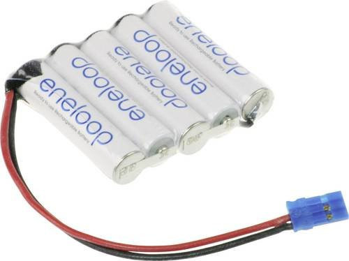 Panasonic eneloop Akkupack 5x Micro AAA NiMH 6V 750 mAh in Weiß mit Kabel und Stecker - Bild 1