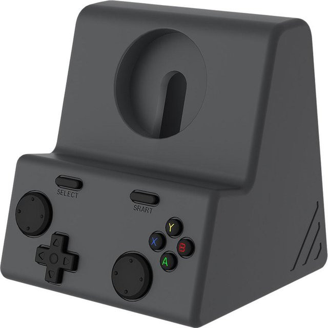 Silikon Desktop-Halter für Apple Watch Ultra, iWatch 10, 9 und 8 im Retro-Computer-Design, Farbe: Schwarz - Bild 1