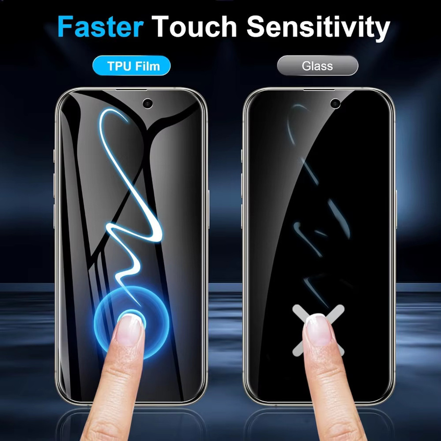 4er Pack DIXSG Anti-Spy Hydrogel Displayschutzfolie für iPhone 17 16 15 14 13 12 11 Pro Max Plus XR XS - Bild 4