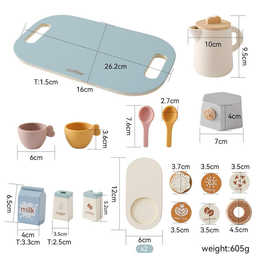 Bai Fen Bai dolls and toys Holz Teekanne Teetasse Küchenutensil Set 0-3J - Bild 1