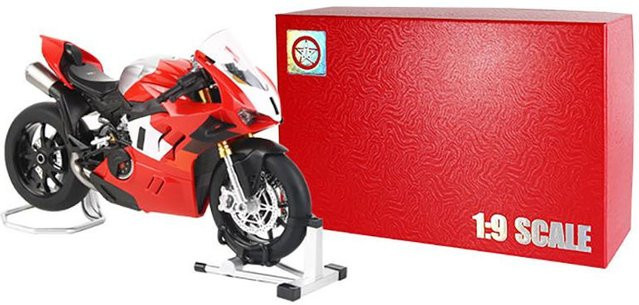 1:9 V4S Panigale Hinterrad Rotation Motorrad Modell, mit Ton und Licht, ab 14 Jahren - Bild 1