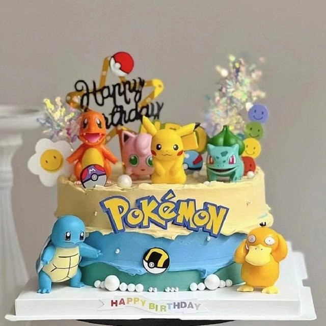 Bandai Pokemon Pikachu Anime-Figur, 13-teiliges Set, Tortendekoration - Bild 1