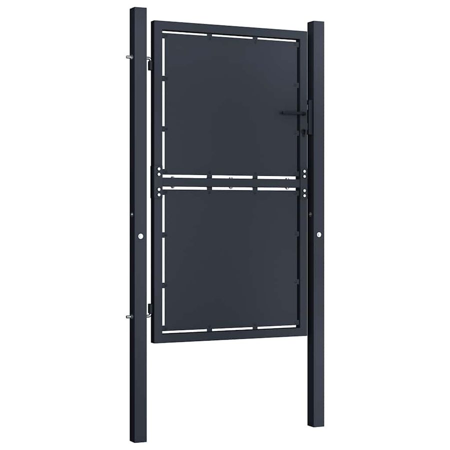 Vidaxl Gartentor aus Stahl in Anthrazit, Breite: 100 cm, Höhe: 125 cm - Bild 2