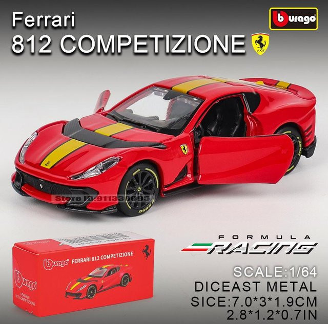 Bburago Ferrari Sp3 812, Druckgussmodell, 1:64, ab 4 Jahre - Bild 1