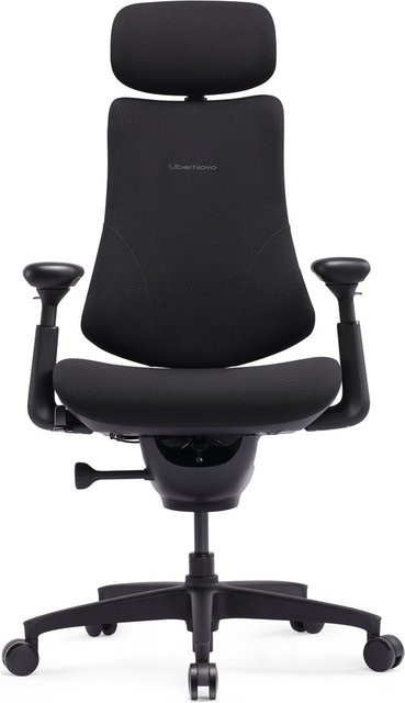 Libernovo Omni SE Ergonomischer High End Bürostuhl aus Stoff mit Armlehnen, Schwarz, Höhenverstellbar - Bild 1