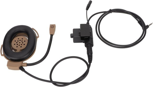 Honor Electronics HD01 Militär-Headset einseitiges In-Ear-Ohrstück mit Geräuschreduzierung, U94 und Fingermikrofon, Schwarz - Bild 1