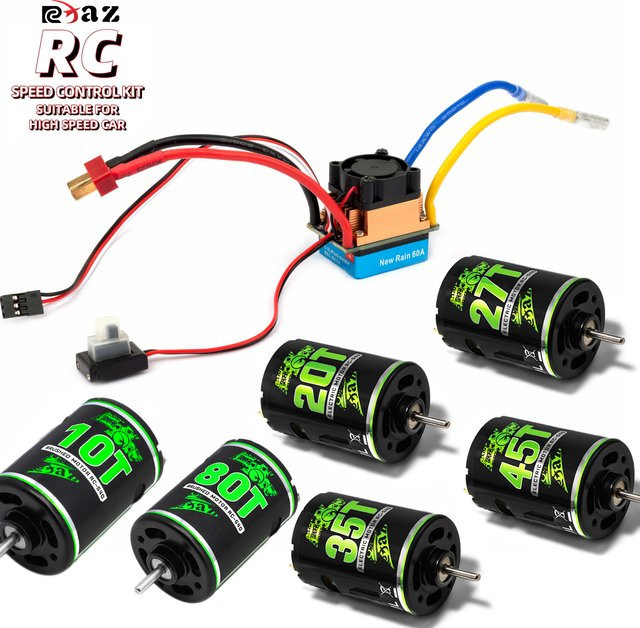 RCXAZ RC 540 Motor 10T-80T 480A ESC RC Power Kit, Wasserdicht, Metall - Bild 1
