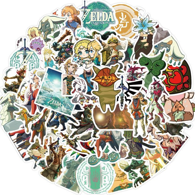 Bandai The Legend of Zelda Tears of the Kingdom Graffiti-Aufkleber, 50 Stück - Bild 1