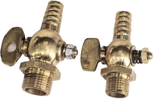 Messing Schlauchanschluss mit BSP Außengewinde und Innendurchmesser für Kraftstoff, Gas, Öl oder Luft, Farbe: gebürstetes Messing - Bild 1
