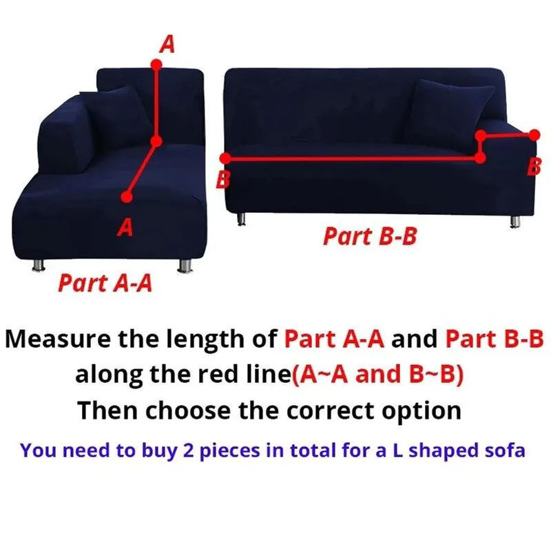 2er-Set elastische Spandex-Ecksofa-Bezüge für L-förmige Sofas in Grau, Stretch-Schonbezüge aus Polyester und Elastan - Bild 4
