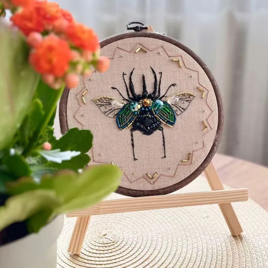 Insekt Perlen Stickerei DIY Bastelset, Cartoon Kreuzstich, Insektenmuster - Bild 2