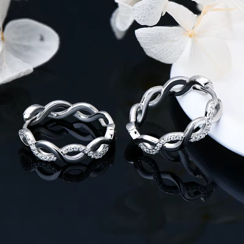 Iogou Creolen, 925 Silber, Gold, Moissanite, Damen - Bild 2