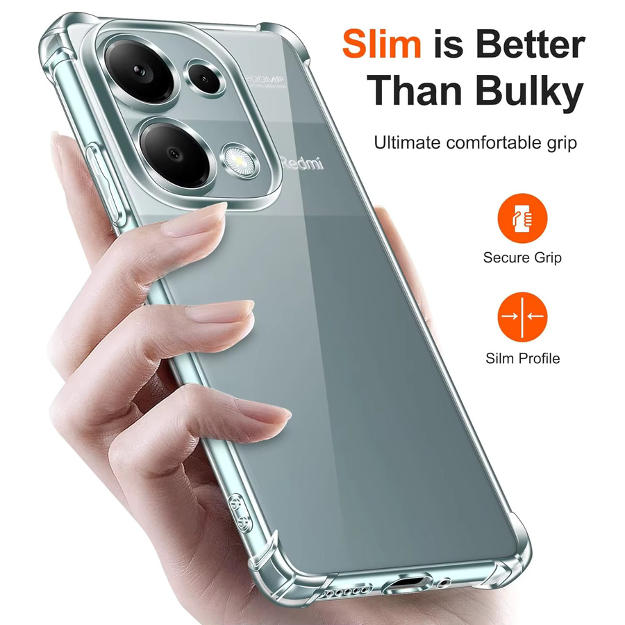Stoßfeste TPU-Schutzhülle für Xiaomi Redmi Note 13 Pro 5G und Redmi Note 13 Pro+ in Transparent - Bild 2
