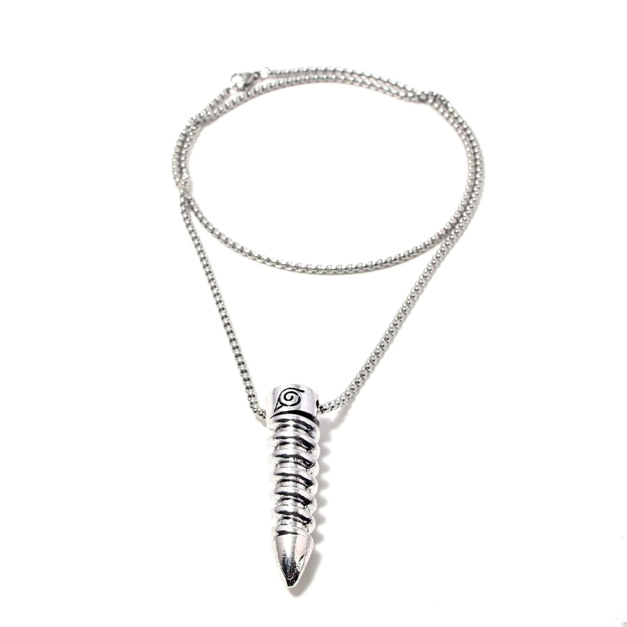 Brdwn Halskette, Boruto Screws Bullet Style, Edelstahl, Silber, Unisex - Bild 2