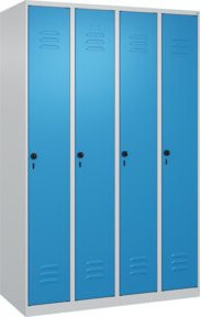 C+P Spind Classic PLUS Garderobenschrank mit 4 Abteilen, Stahl, H x B x T: 185 x 120 x 50 cm - Bild 1