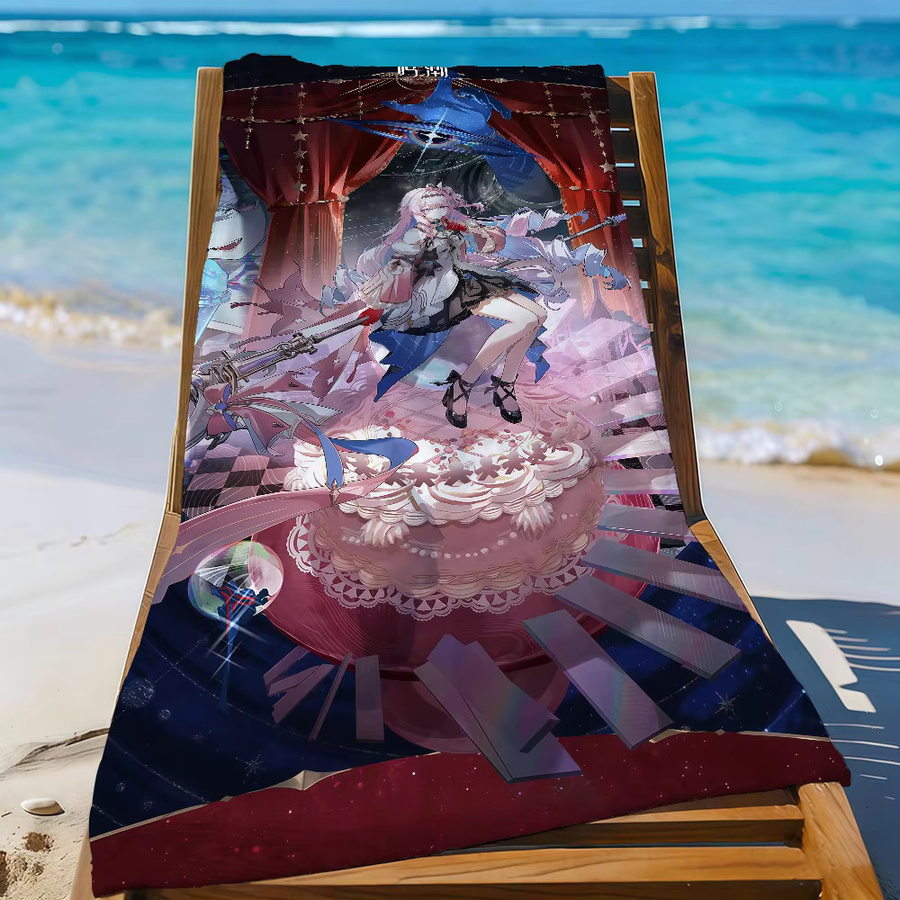 Denia Wuthering Waves Handtuch aus Mikrofaser, schnell trocknendes und flauschiges Sport-Strandtuch in Multicolour - Bild 3
