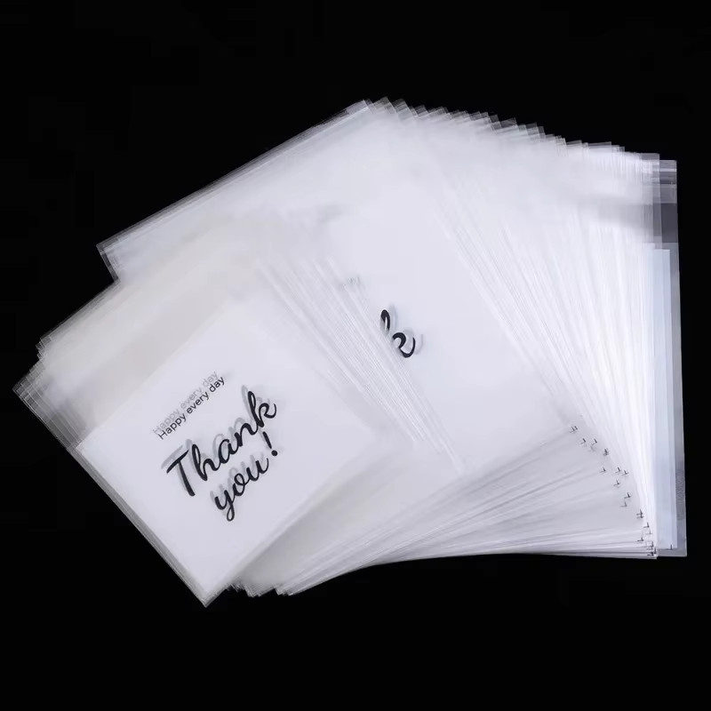 Selbstklebende Dankeschön-Süßigkeitsbeutel aus transparentem Kunststoff für Kekse, Snacks und Geschenke, 100 bis 300 Stück - Bild 5