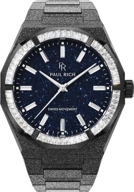 Paul Rich Herrenuhr, Quarz, Edelstahl, Moissanite, 43 mm, Blau - Bild 1