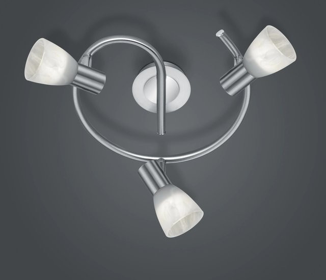 Trio LED-Deckenleuchte Levisto in Nickel matt mit Alabasterglas - Bild 1