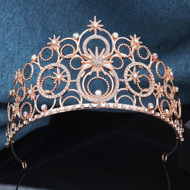 YIRAN Jewelry Tiara, Kristall, Gold, Damen, White - Bild 1
