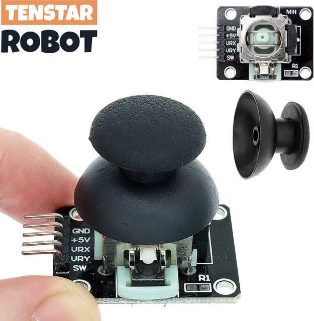TENSTAR ROBOT KY-023 Dual-Axis XY Joystick Modul PS2 Steuerhebel Sensor in Schwarz - Bild 1