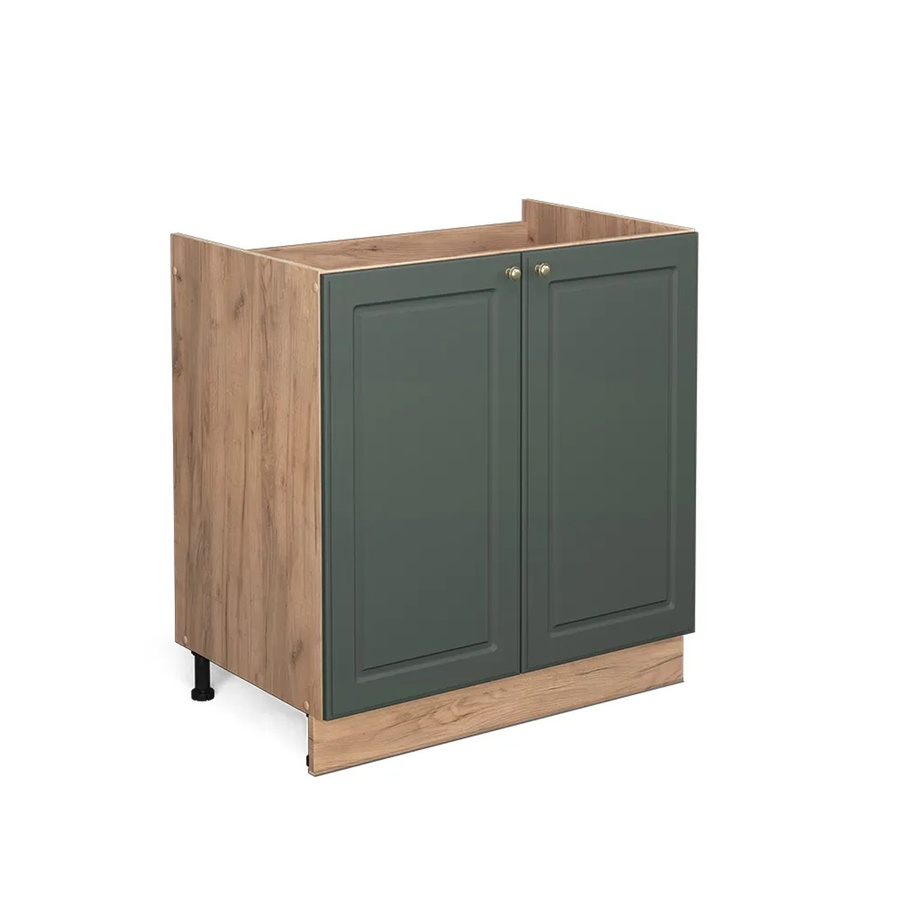 Vicco Spülenunterschrank Fame-Line Landhaus Eiche Grün-Gold mit Softclose-Scharnieren Breite: 80 cm - Bild 2