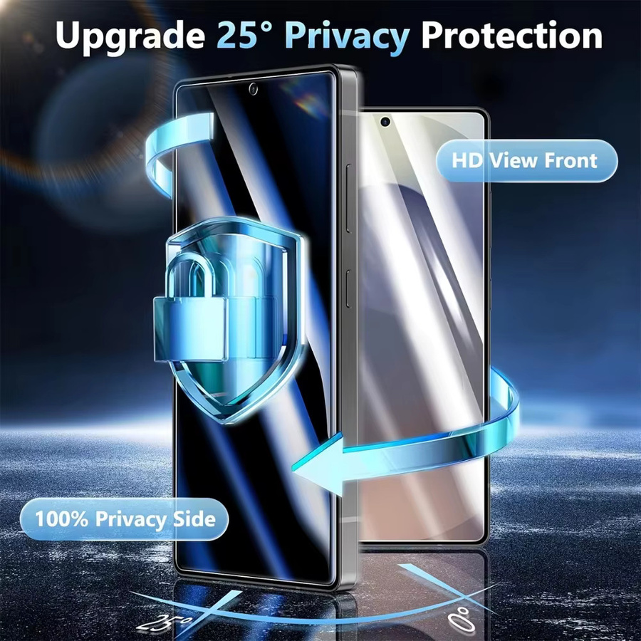 Samsung Schutzfolie aus gehärtetem Glas mit Blickschutz und staubdichter Installation, transparent - Bild 3