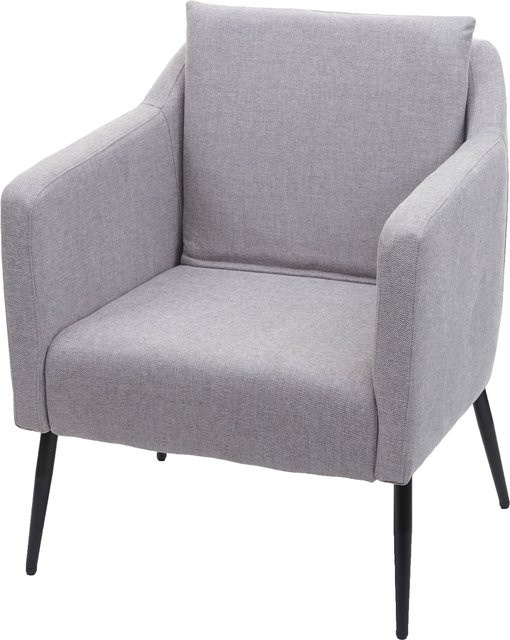MCW Lounge-Sessel H93a in Hellgrau mit Stoffbezug und Metallgestell - Bild 1