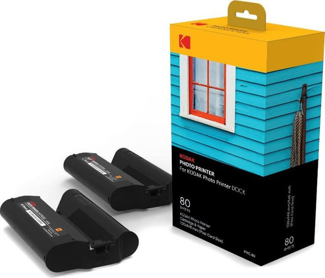 Kodak Fotopapier Printkartusche Multicolor mit 80 Blatt für 4.0x6.0 Zoll (PHC-80) - Bild 1