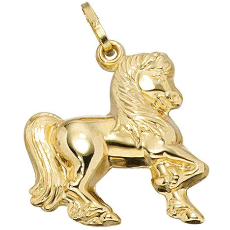 Colkid Anhänger Pferd, 333 Gold, Gelbgold, Kinder - Bild 1