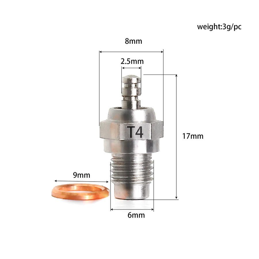 HSP Glühkerzen T4 T2 Hot Nitro Motor, Universal Teile, für 1/8 1/10 RC Auto Lkw - Bild 5