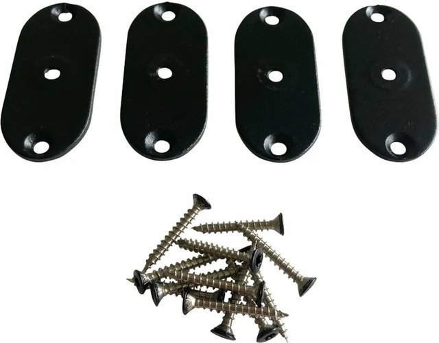 Zaunbeschlag Original PLUS aus Stahl in Schwarz, Breite: 3 cm, Höhe: 7 cm - Bild 1