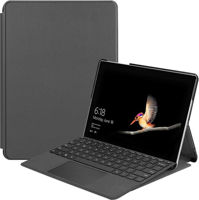 Schutzhülle mit Frontständer und Tastaturhalter für Microsoft Surface Go 4, Go 3 und Go 2 in Schwarz - Bild 1