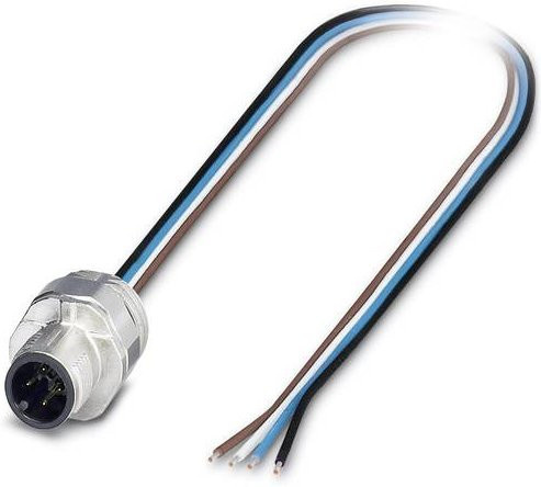 Phoenix Contact 1523463 Sensor-Aktor-Einbausteckverbinder M12 Stecker mit 4 Polen, Farbe Silber - Bild 1