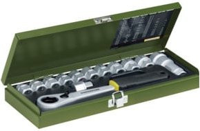 Proxxon Steckschlüssel-Spezialsatz Industrial 1/2 Zoll, 14-teilig, Stahl, silberfarben, Schlüsselgröße 13 bis 27 mm - Bild 3
