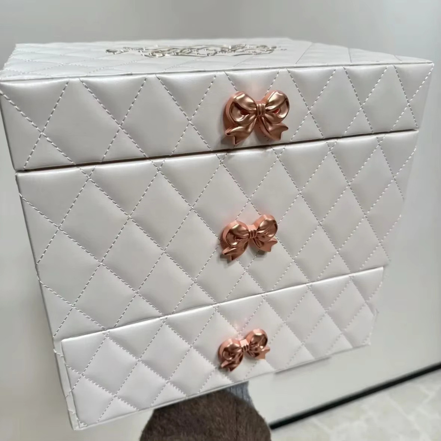 Flower Knows Make-up-Etui, weiße Leder-Aufbewahrungsbox - Bild 4