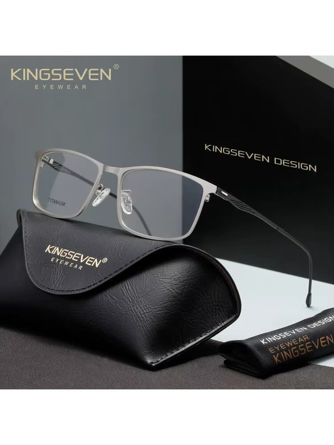 KINGSEVEN Korrektionsbrille, Titan, Vollrand, rechteckig, Unisex - Bild 3