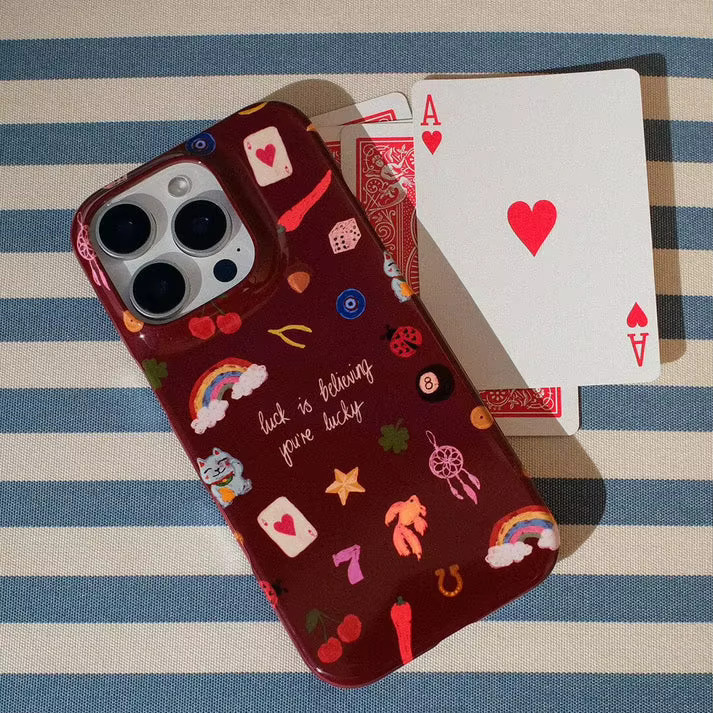 Clmj Lucky Handyhülle mit doppelschichtiger Rückseite für iPhone 17 16 15 14 13 12 11 Pro Max Plus X XS XR XS Max 7 8 Air - Bild 4