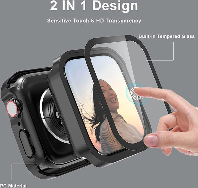 Displayschutz aus gehärtetem Glas für Apple Watch Serie 11 10 9 8 7 6 5 SE in Transparent - Bild 1