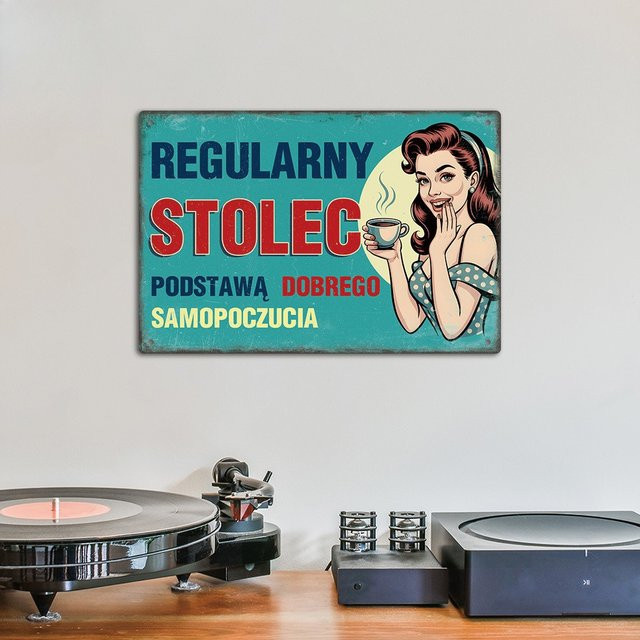 Iron Decor Vintage Metallblechschild DOBREGO SAMOPOCZUCIA Wandkunst mit sarkastischem Zitat in Mehrfarben, B/H: 30 x 20 cm - Bild 1