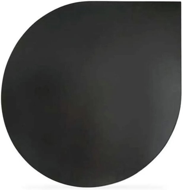 Valo Stahlbodenplatte Tropfenform in Schwarz, B/T: 110 x 110 cm, Stärke: 2 mm - Bild 1
