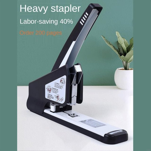 Heavy Duty Büro-Hochleistungshefter in Schwarz mit 210 Blatt Papierkapazität und integrierter Heftklammer-Aufbewahrungsbox - Bild 1