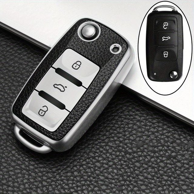 SZwatch TPU Autoschlüsselhülle für Volkswagen und Seat in Grau - Bild 1