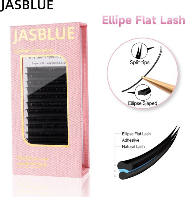 JASBLUE Ellipse Flat Wimpernverlängerung, Black, Unisex - Bild 1