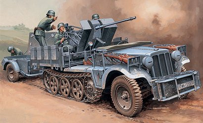 Italeri Sd.Kfz. 10/4 w/ FLAK 30, Fahrzeuge, Grau - Bild 1